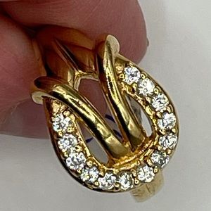 Ring with semi precious stones. Horseshoe. #10